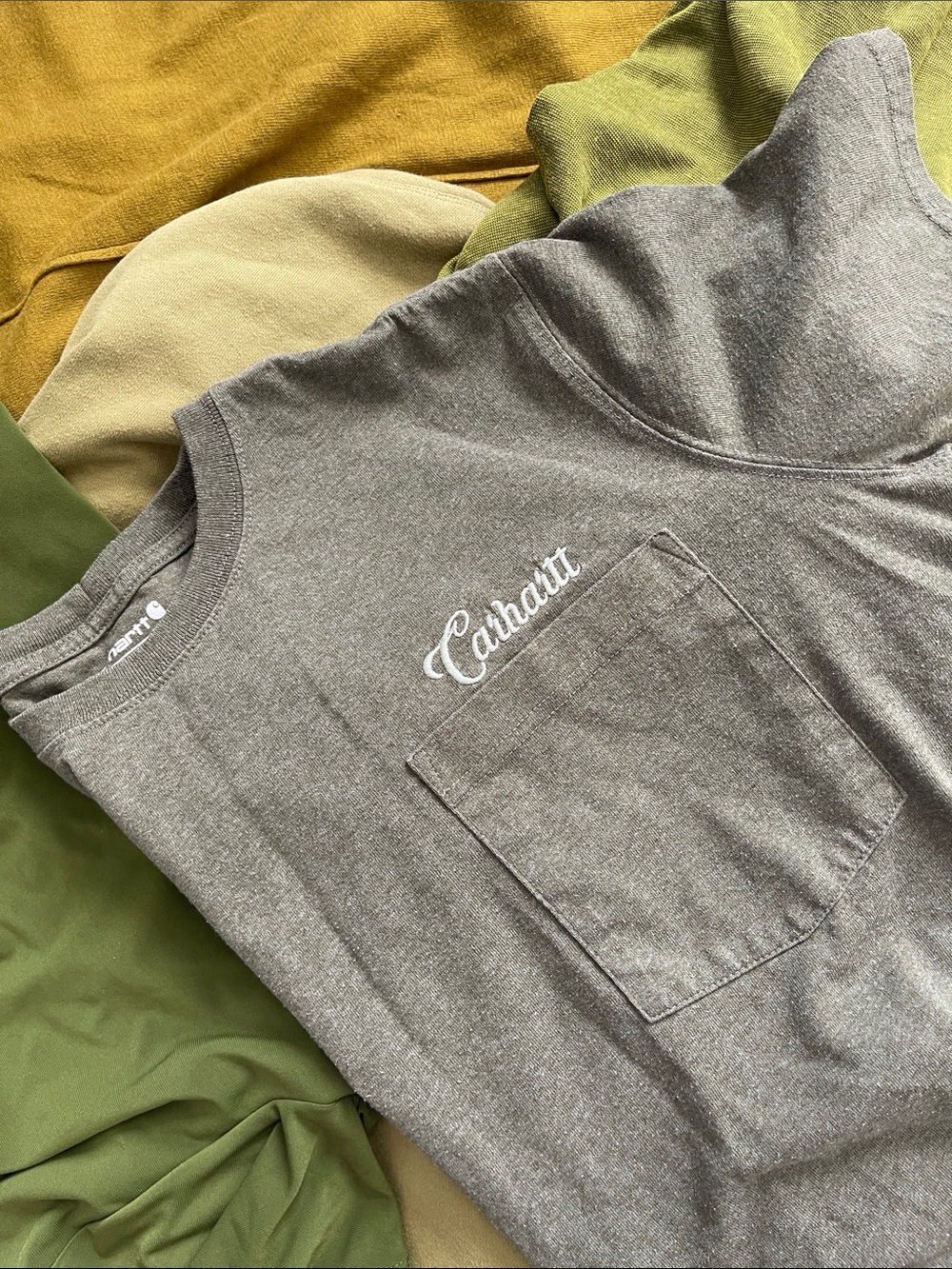 Carhartt Embroidered Green Tshirt🐍